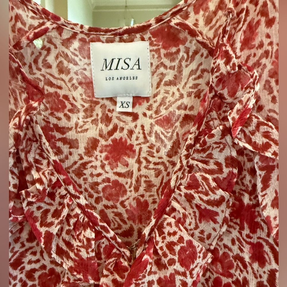 Misa Los Angeles Floral Red Print Maxi Dress - Picture 4 of 6